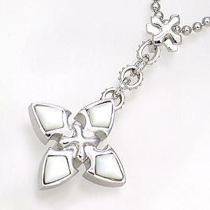 Crossten UNISEX シンメトリーダブルクロス(ペンダント) AT-37 白蝶貝