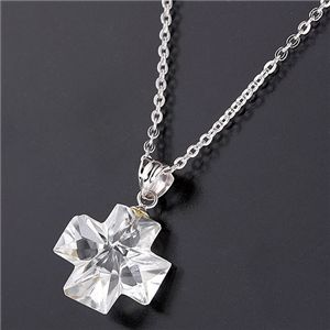 水晶クロスネックレス プレーン