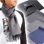 Ermenegildo Zegna 新作マフラー OSM04 A ブルー×ネイビー