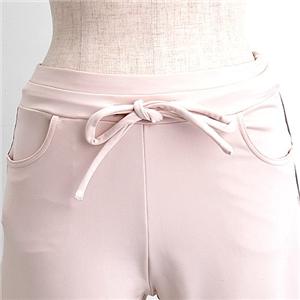 Ｗウエストクロップドヨガパンツ ベージュ M