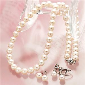 アコヤ本真珠7-7.5mmネックレス&イヤリングセット