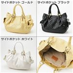 Happy　Sun☆イントレチャートメッシュバッグ/HP331サイドポケット　ホワイト