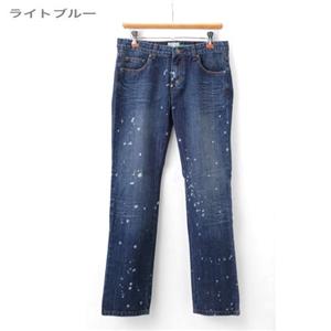 ROXYバックプリントデニムパンツ ライトブルーM