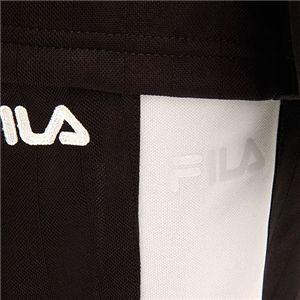 FILA(フィラ) シャドーストライプメンズジャージセットアップ ブラック×グレー M