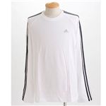 adidas メンズ3SロングスリーブTシャツ WHITE(ホワイト)O