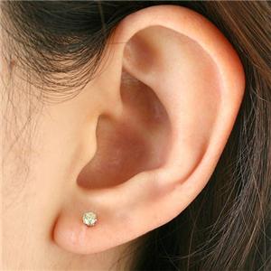 K18WG�C�G���[�_�C��0.2ct �s�A�X FDD-DS01266