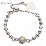 K18　ダイヤ0.1ｃｔ　チェーンリング ＜WhiteGold＞
