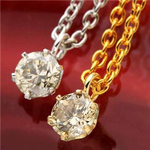K10WG ブラウンダイヤ0.2ct プチペンダント