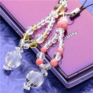 恋が叶う？！金運アップ？！水晶ストラップ FHH-FK00001/CP／キューピッド