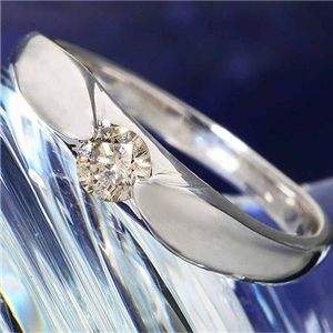 シャンパンゴールドダイヤモンド0.2ｃｔ一粒リング9号