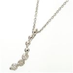 スターリングシルバー　ダイヤ合計0.2ct　ジャーニーペンダント