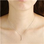 スターリングシルバー　ダイヤ合計0.2ct　ジャーニーペンダント