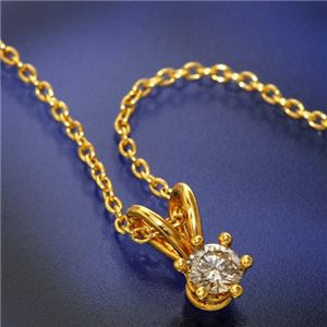 純金仕上げダイヤペンダント　SI2