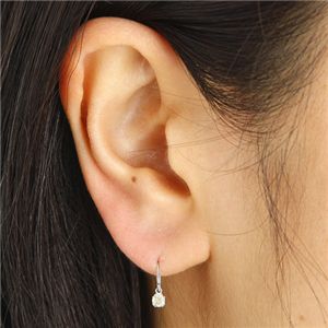 K18WG/0.1ct イエローダイヤモンドフックピアス
