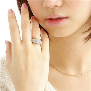 Pt900 ダイヤ合計2ct パヴェリング 9号