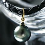 黒蝶パールメンズブラックダイヤモンドペンダント