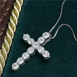 プラチナ5ct ダイヤモンドクロスネックレス