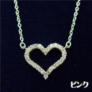 ハートネックレス ピンク