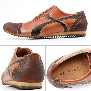 【特価!】BALEANS ハンドメイド 本革レザースニーカー 2699/2705 Bタイプ ベージュ 9号