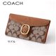 COACH(コーチ) 長財布 ブリーカー シグネチャー スリム エンベロープ 40892 サドル