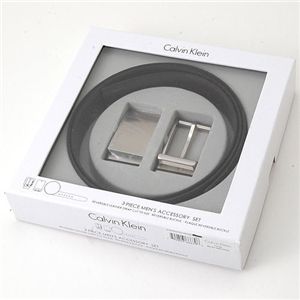 Calvin Klein(カルバンクライン)ベルトセット 74139 ブラック×ブラウン(リバーシブル)