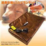 遠赤外線USBブランケット チョコレートブラウン