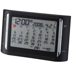 Felio（フェリオ） フレミング 月間カレンダーデジタル表示電波置き時計 FEA128BK