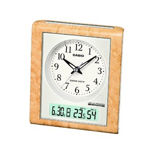 CASIO（カシオ） 温度・湿度計付き目覚まし電波時計 アナログ 置時計 TQT-351NJ-7JF
