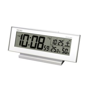 SEIKO CLOCK(セイコークロック) デジタル 電波置き時計 SQ762W ホワイト 