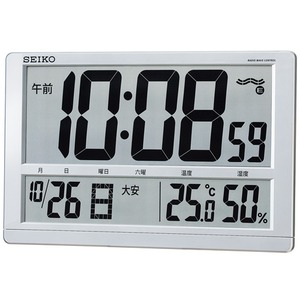 SEIKO CLOCK(セイコークロック) 電波デジタル時計 温度・温度表示付き SQ433S