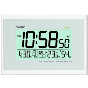 CASIO（カシオ） デスクトップクロック 生活環境お知らせクロック IDL-100J-7JF ホワイト