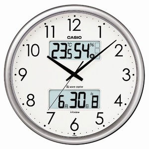 CASIO（カシオ） インテリアクロック 生活環境お知らせクロック ITM-650J-8JF シルバー