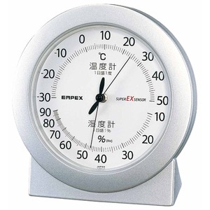 EMPEX（エンペックス） スーパーEX高品質温・湿度計 EX-2767 シャインシルバー