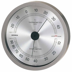 EMPEX（エンペックス） スーパーEX高品質温・湿度計 EX-2727 メタリックグレー