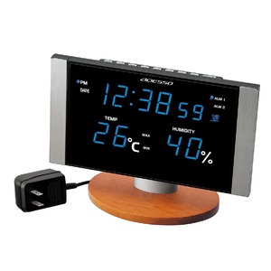 ADESSO（アデッソ） LED温湿度電波クロック C-8305BL LEDブルー
