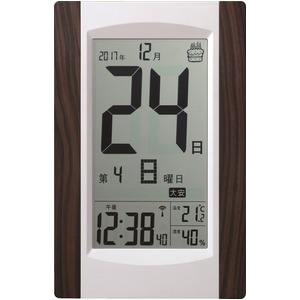 ADESSO（アデッソ） デジタル日めくり電波時計 KW9256