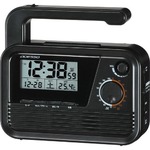 ADESSO（アデッソ） ワイドFM対応防災電波クロック C-6020BK