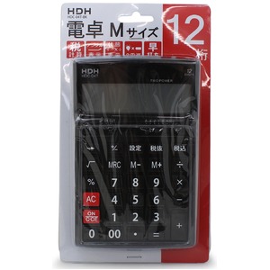 保土ヶ谷電子販売 セミディスク電卓Mサイズ HDC-04T-BK
