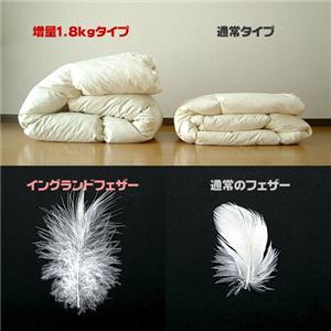 増量1.8ｋｇ英国産フェザー100％掛布団アイボリー