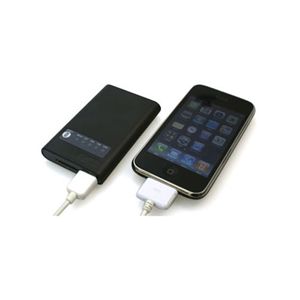 2000mA外付けUSB携帯バッテリー&ケーブルセット ホワイト