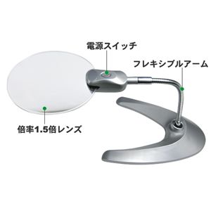 LEDライト付きスタンドルーペ