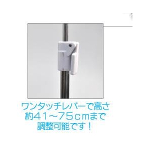業務用 店頭L型ポップスタンド ワイド50cm シルバー 台座四角型 【5個セット】イメージ小
