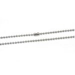 【10本組】ステンレス製ネックレス　ボールチェーン幅3mm/全長80cm