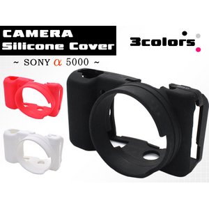【カメラケース】SONY(ソニー)　α5000　カメラシリコンカバー　ビビッドピンク