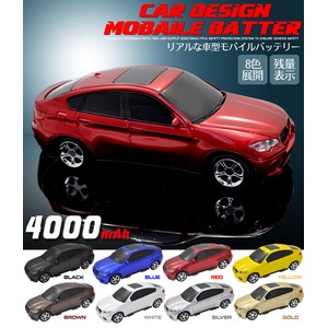 ミニカーモバイルバッテリー　クーペ車型　　ブルー