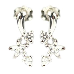 C-BA STYLE（シーバ スタイル） シャイニングスターCZ（キュービックジルコニア）ピアス