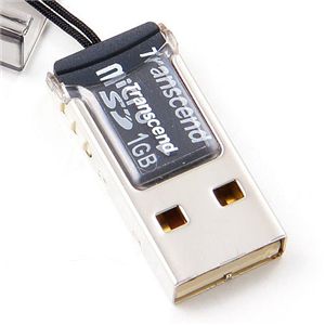 Transcend microSD 1GB���J�[�h���[�_�[�Z�b�g