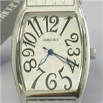 ジョルジュレッシュ 紳士　３針メタル腕時計 GR-14001-01 シルバー（黒）