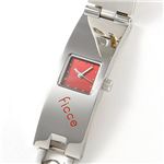 ficce(フィッチェ) チェーンブレス メンズウォッチ FC-11025 ワインレッド文字盤