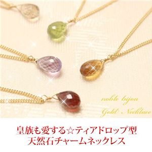 アクセ大好き ティアドロップ型天然石チャームネックレス レモンクォーツ 3 864yen アクセ大好き ティアドロップ型天然石チャームネックレス レモンクォーツ 3 864yen
